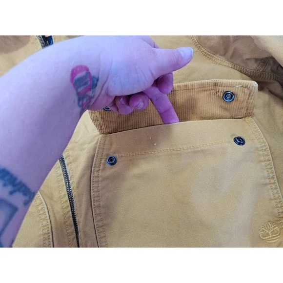 Timberland Strafford Washed Canvas XL Jacket in the wheat color